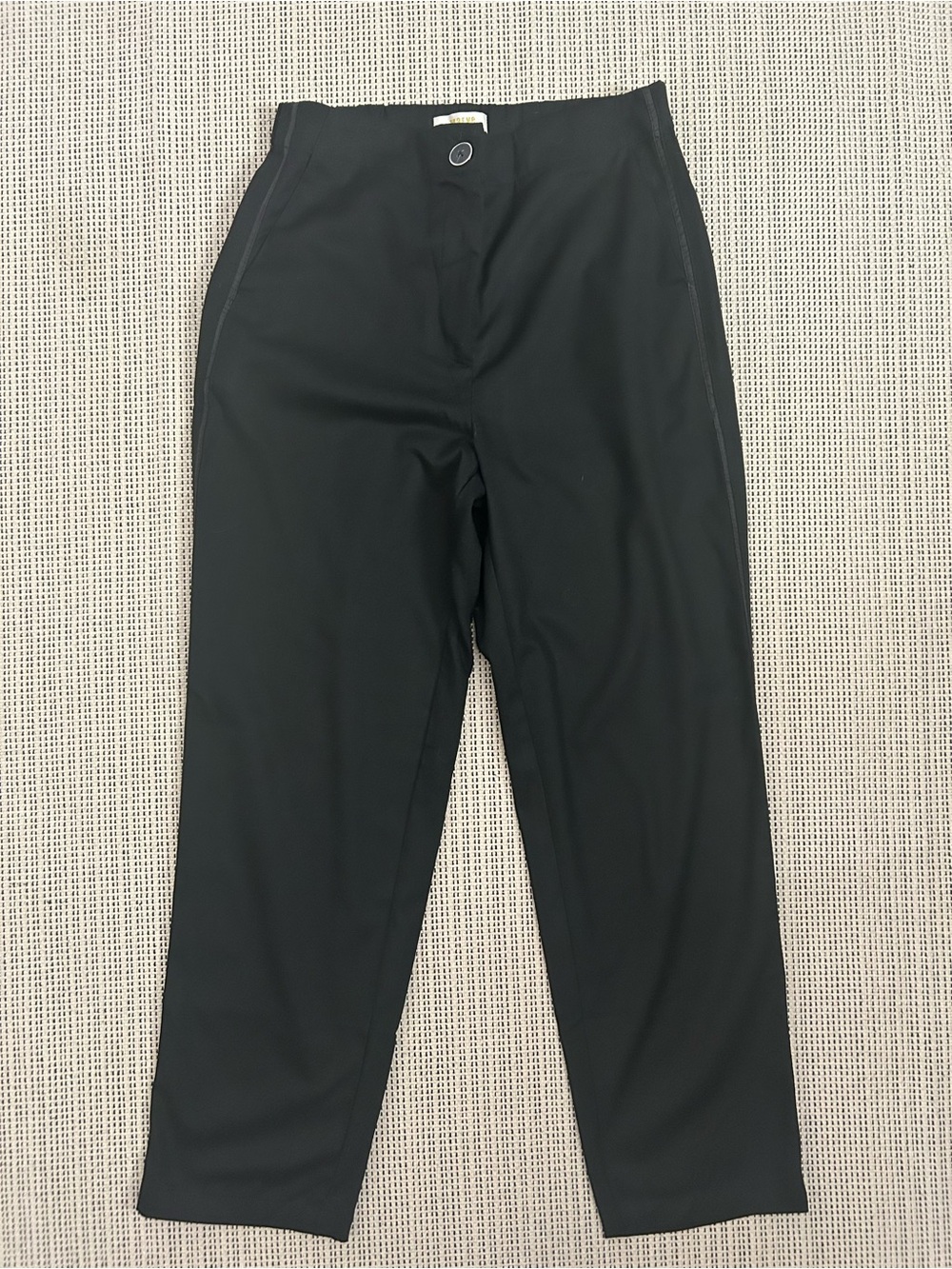 Maeve Black Button-Front Trousers